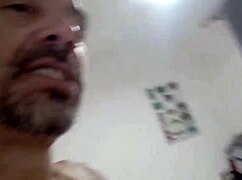 White Slut Sucks in Satin Lingerie