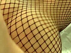 oh wow, check out this petite girl's tight shaved pussy with fat lips taking a huge creampie!