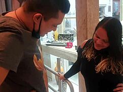Big cock Latina teen gets wild in public