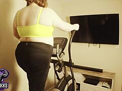 Nathalie Presley's workout session turns into a steamy interracial affair with Stacxxx
