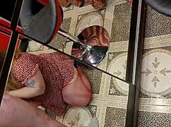 Big tits neighbor gets ass worship and fucked hard