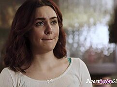 sexy redhead seduces tall friend for wet fuck?