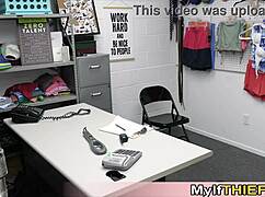 Mall cop encounters busty milf in lingerie and stockings