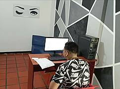 he didn't expect company but his step sister had spicier plans