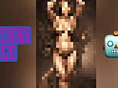 Jennifer Lopez stuns with huge tits and perfect ass in this AI art tribute. What a celebrity masterpiece!