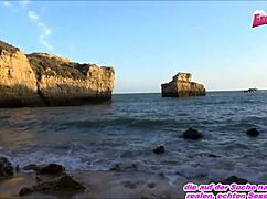 Thin blonde teen gets fucked by monster cock