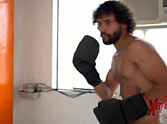 Watch these hot latinas ride and suck the boxing coach to orgasm