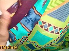 I hooked up with a random guy at the store in my green saree. Hindi dirty talk made it wild!