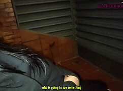 hey, my best friend swallows my whole dick on the balcony, almost caught!