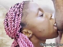 Bathroom quickie unfolds with the maid bent over for a fast doggystyle.