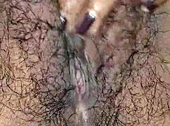 Beautiful desi hairy pussy captured in intimate detail during intense action