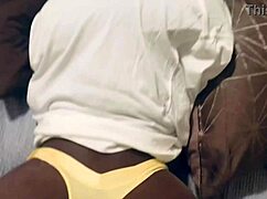 First scene featuring solo play with toys in doggystyle position