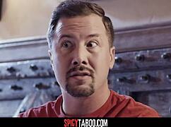 blonde latina babe cheats with stepsister's boyfriend in rough pussy play