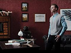 叛逆女孩偷偷摸摸，用时间冻结和书呆子同学玩脏口交