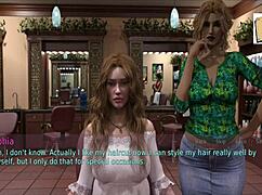 I watched my wife and stepmother play a seductive game at home.