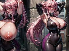 An AI model created a girl with big tits in stunning 124px resolution
