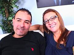 horny milf with small tits enjoys riding a dick on the couch 😏