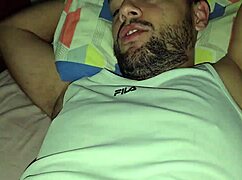 i saw this hetero guy playin game gettin seduced by gay with big cock bareback quickie on bed