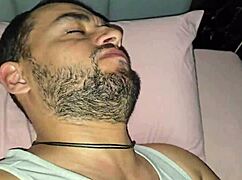 i saw this hetero guy playin game gettin seduced by gay with big cock bareback quickie on bed