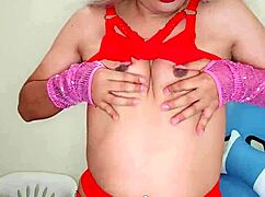 Transexual beauty shows off rosy skin and irresistible charm in bold action. Stunning looks and raw energy steal the scene.