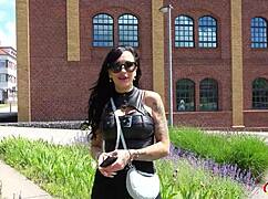 Tattooed German MILF due for tight casting