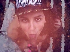 Moto boy chases woman flashing breasts