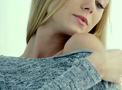 blonde girl dives into hardcore blowjob, teasing, passionate fucking, sex, missionary, cumshot, facial with intense passion