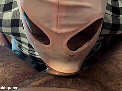 Black Queen Gags in Facefuck with Taint Licking 😈