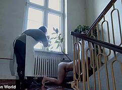 lazy cleaning girl faces rough training in prison trailer