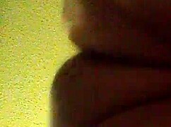 Bent over for bareback doggystyle quickie in living room