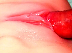 The guy pushed his cock without a condom in the girl's ass