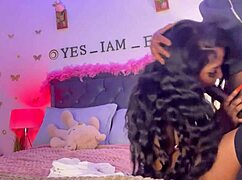 Hot facefuck with a gorgeous and sexy ebony MILF, showcasing intense action