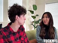 Stepmom Nicole teaches Dylan hardcore pleasure in taboo sex ed session