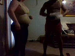 redhead latina with natural tits lets husband eat pussy and play inside in couple lingerie