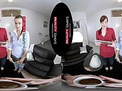 Wife and friend fuck stepson's buddy hard