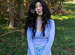 Lost Influencer Sucks Big Cock Outdoors