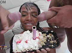 P-Sluts Vol 61: Sweet Teen Brittany Taylor's 20th Birthday Assfucked By Four Guys Then Gangbanged With DP And Piss Drinking