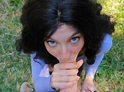 Lost Influencer Sucks Big Cock Outdoors