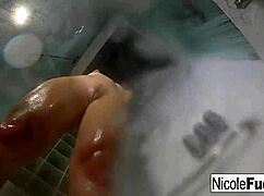 Nicole Aniston says, 'This steamy shower feels so good.'