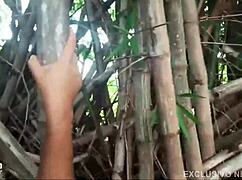 Giant Black Cock Destroys Wife Outdoors