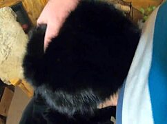 yo, check milfycalla givin’ a deep blow while rockin’ fur and shiny boots!