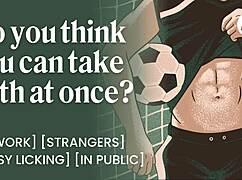 Who fucked hard by an athlete in the locker room?