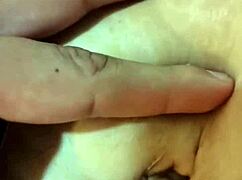 She rides the monster cock until squirting and creampie