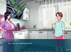 Stepbrother surprises stepsister, changing her panties