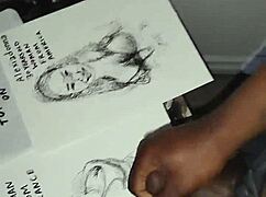 women's tits get groped and covered in cum during solo massage