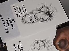 women's tits get groped and covered in cum during solo massage