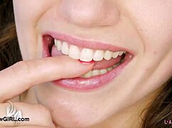 cute brunette model teasingly reveals her sexy curves in pov casting