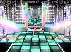 Megurine Luka poses nude in a full bunny costume.