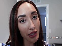 hot stepmom sneaks in for a quick pov blowjob