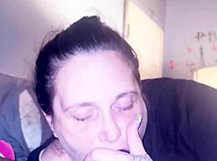 I choked on his big cock during interracial ball licking